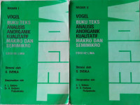 Image of Vogel Buku Teks Analisis Anorganik Kualitatiif Makro Dan Semimikro Edisi 5 Bagian I