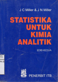Image of Statistika Untuk Kimia Analitik Edisi 2