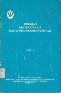 Image of Pedoman Penyehatan Air Dalam Penanggulangan KLB