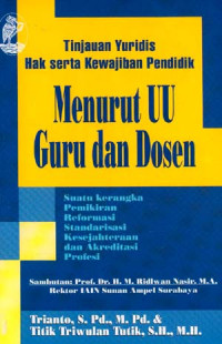 Image of Tinjauan yuridis hak serta kewajiban pendidik menurut UU guru dan dosen